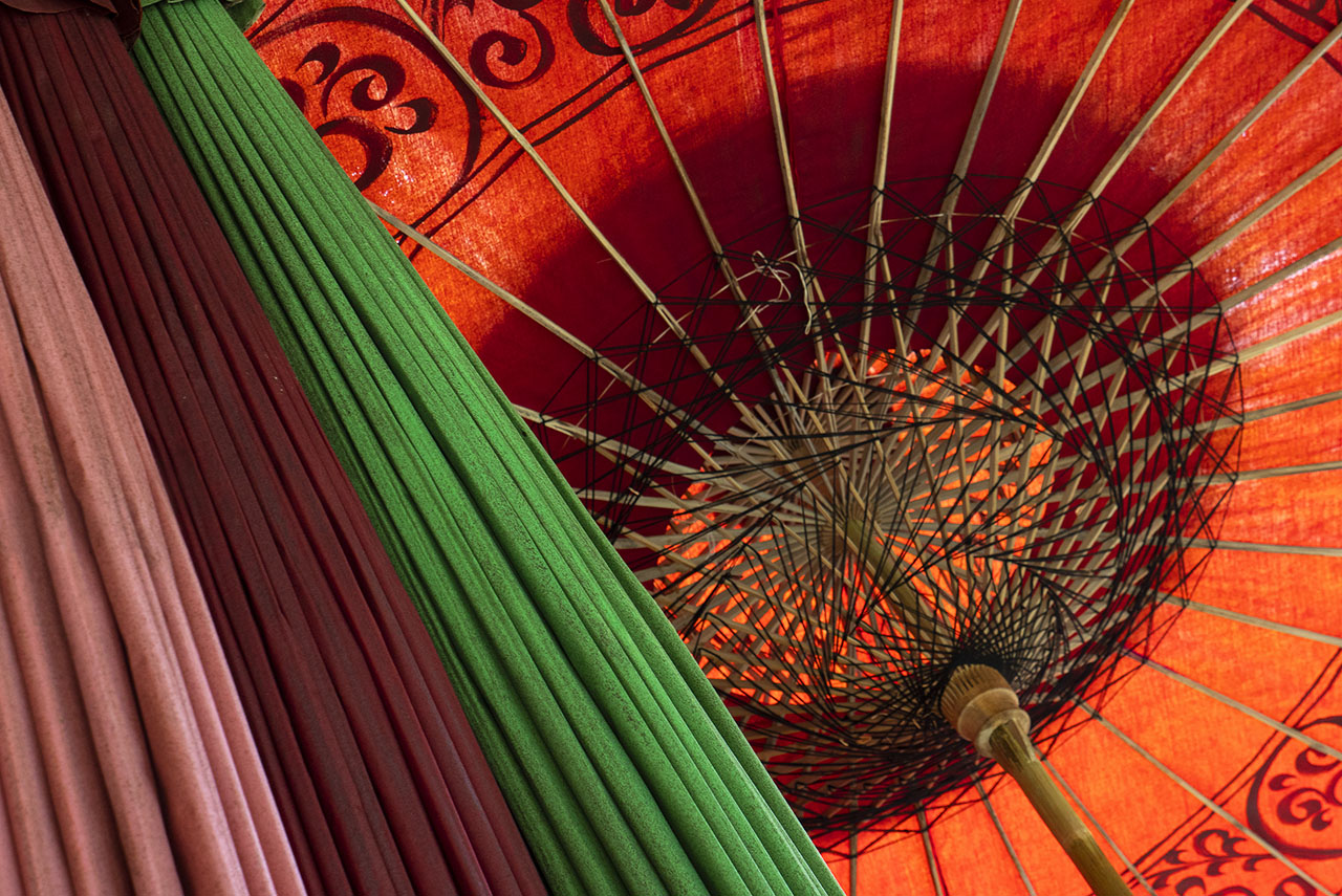 A small arts and crafts workshop specializing in traditional umbrellas, Pindaya, Myanmar ©2018