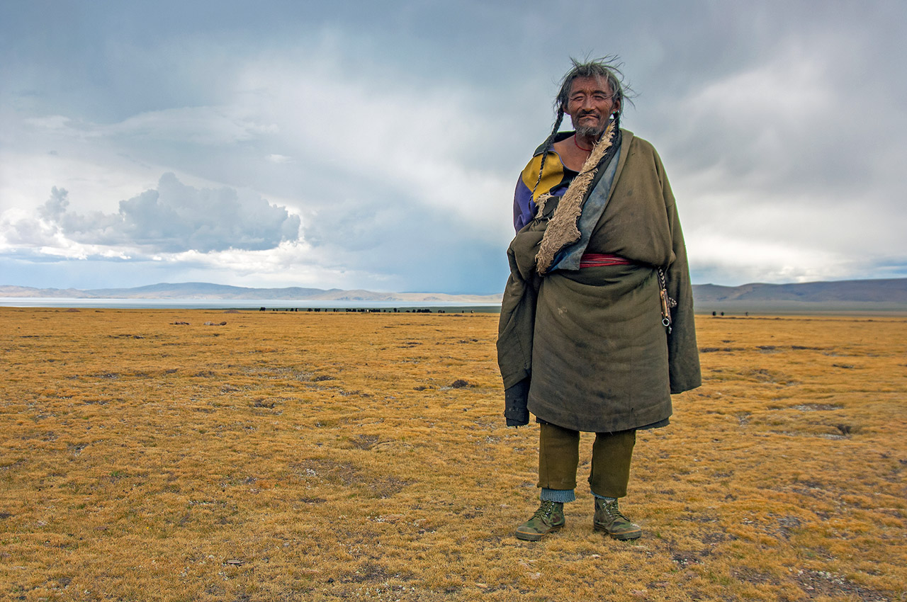 Tibetan Nomad near Namtso Lake,located at an altitude of 4800 meters, Tibet, ©2017