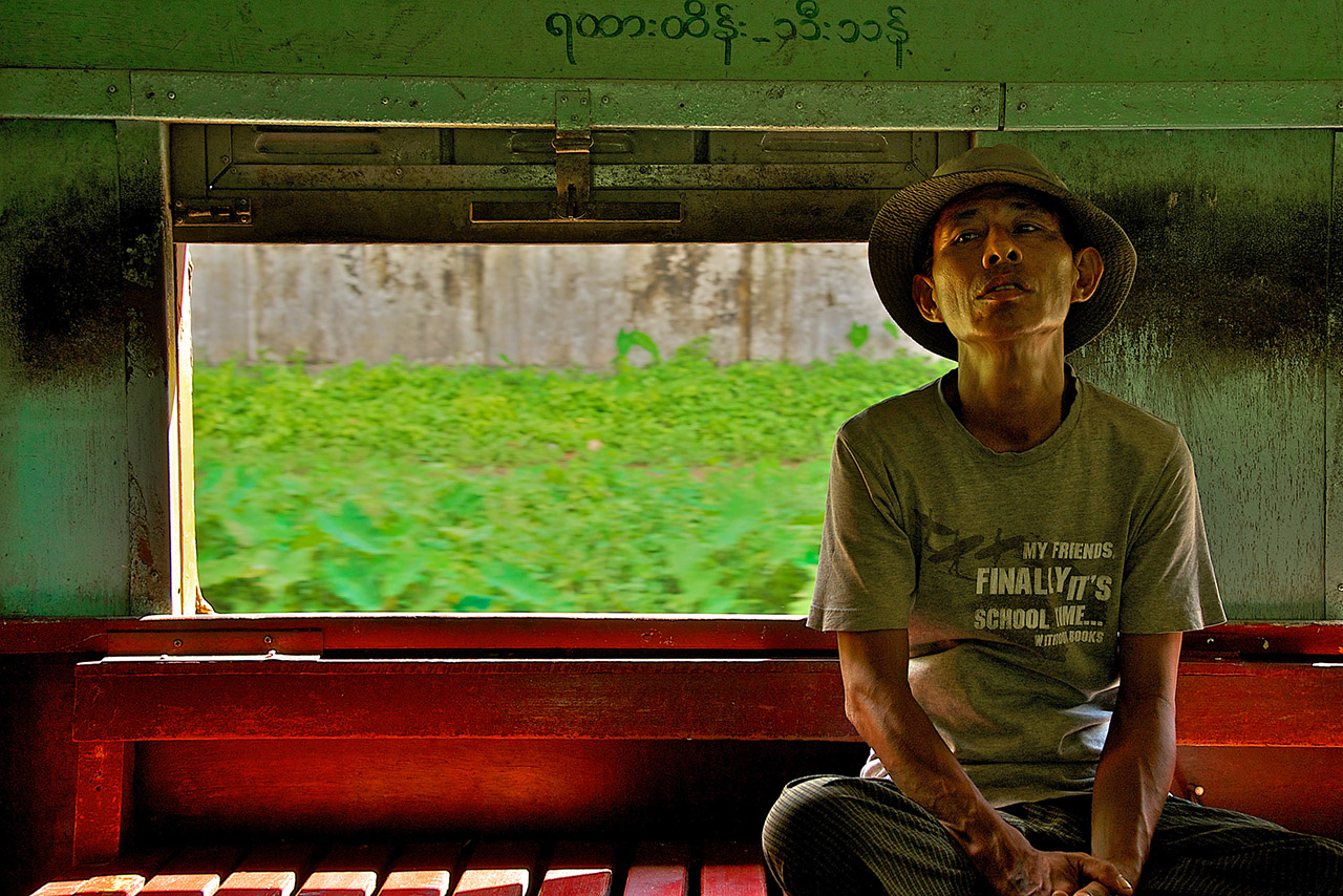 Travelling on the Yangon Circular Train, Yangon, Myanmar-Burma ©2017